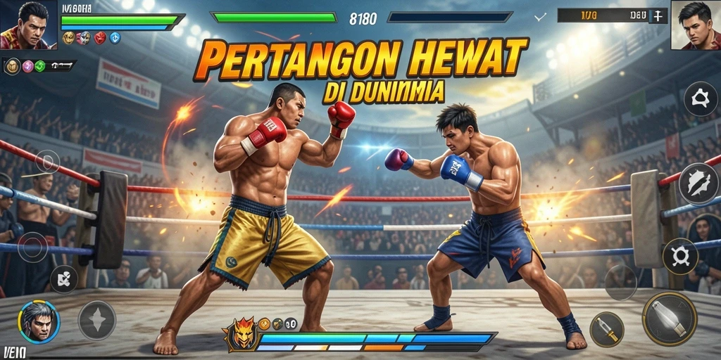 Tampilan gameplay 8180 yang mendebarkan dengan pertarungan antar karakter.