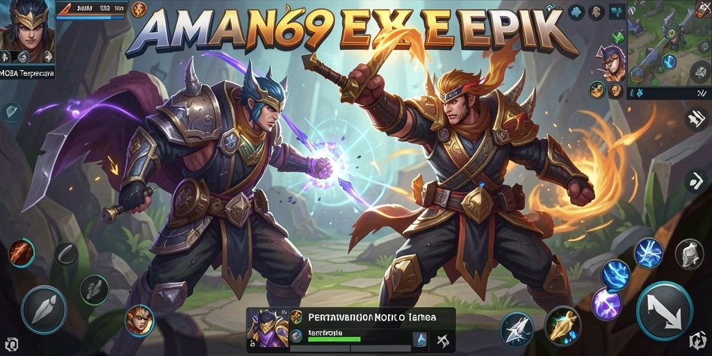 Tampilan menarik gameplay MOBA di AMAN69 yang penuh aksi.