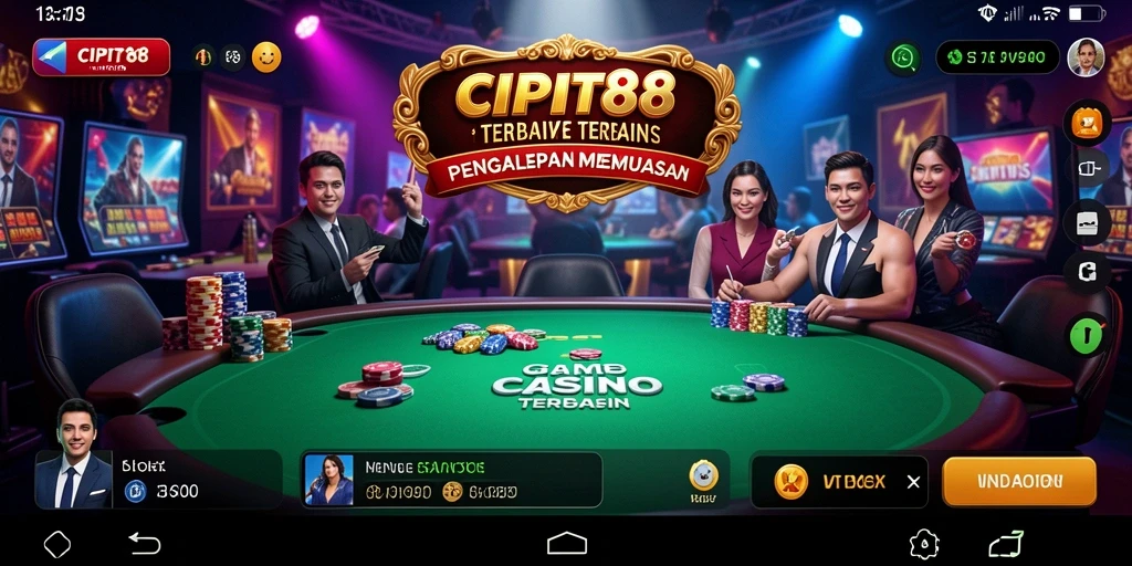 Screenshot utama CIPIT88 menunjukkan gameplay mendebarkan Live Casino.