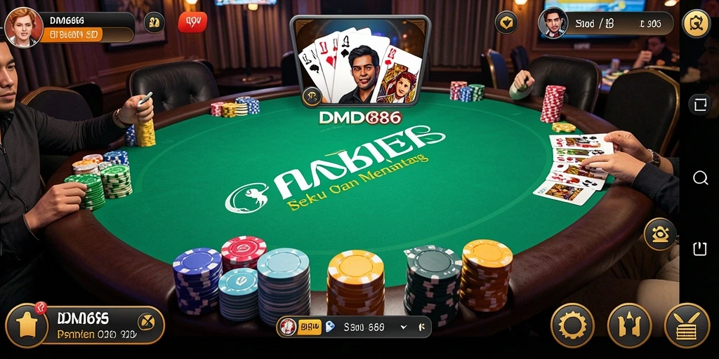 Tampilan gameplay poker yang menarik dan mendebarkan di DMD686.