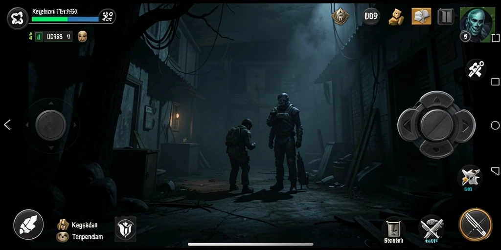 Screenshot gameplay IDR89 dengan suasana Horror yang mencekam.