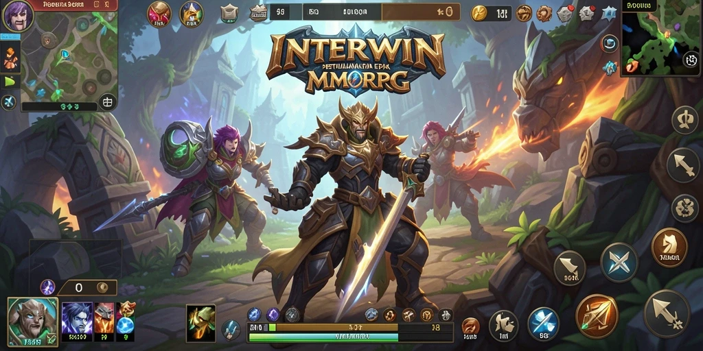 Screenshot INTERWIN menampilkan aksi pertempuran seru dalam MMORPG.