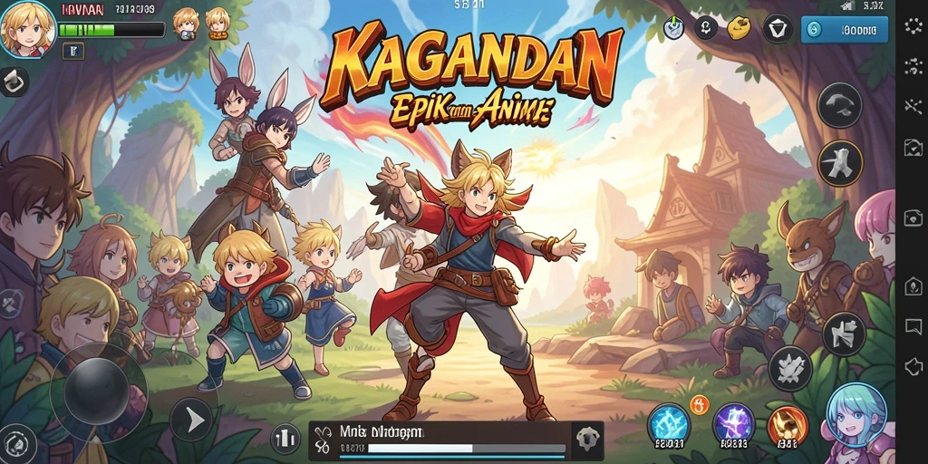 Tampilan gameplay KAGANDAN yang penuh aksi dan warna.