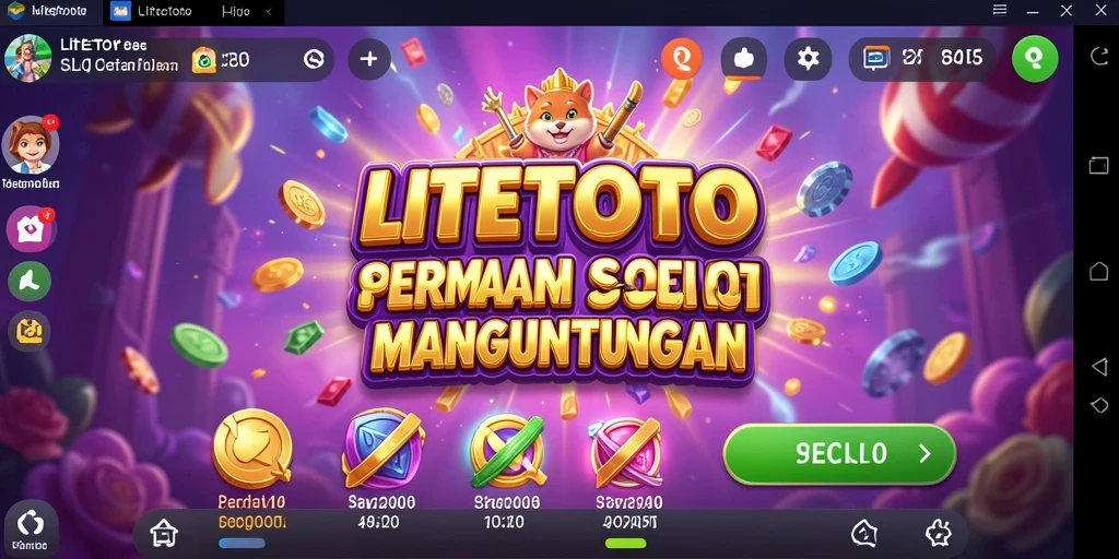 Screenshot gameplay LITETOTO menampilkan aksi seru permainan Slot.
