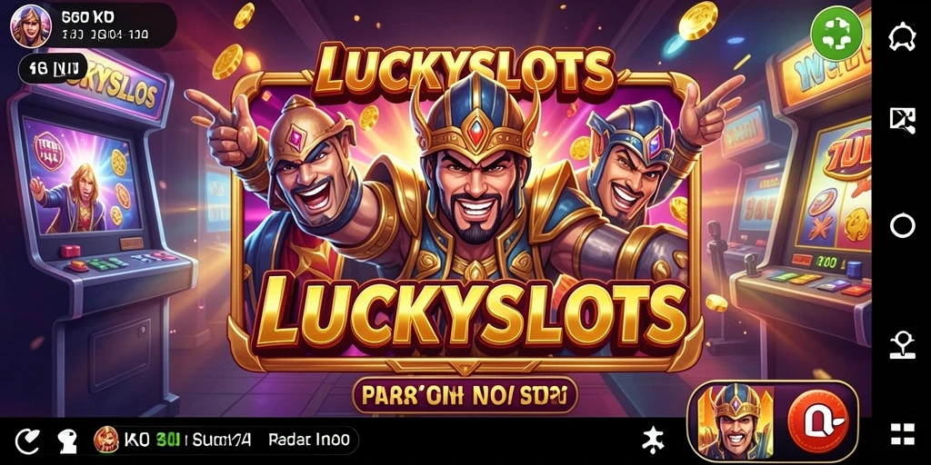 Screenshot utama LUCKYSLOTS menampilkan aksi pertarungan yang intens dan mendebarkan.