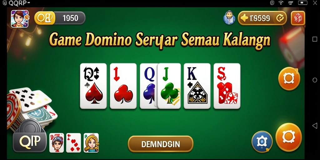 Screenshot gameplay QQRP menampilkan momen seru dalam permainan Domino.